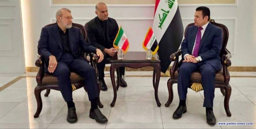 علي لاريجاني یلتقي مستشار الأمن القومي قاسم الأعرجي